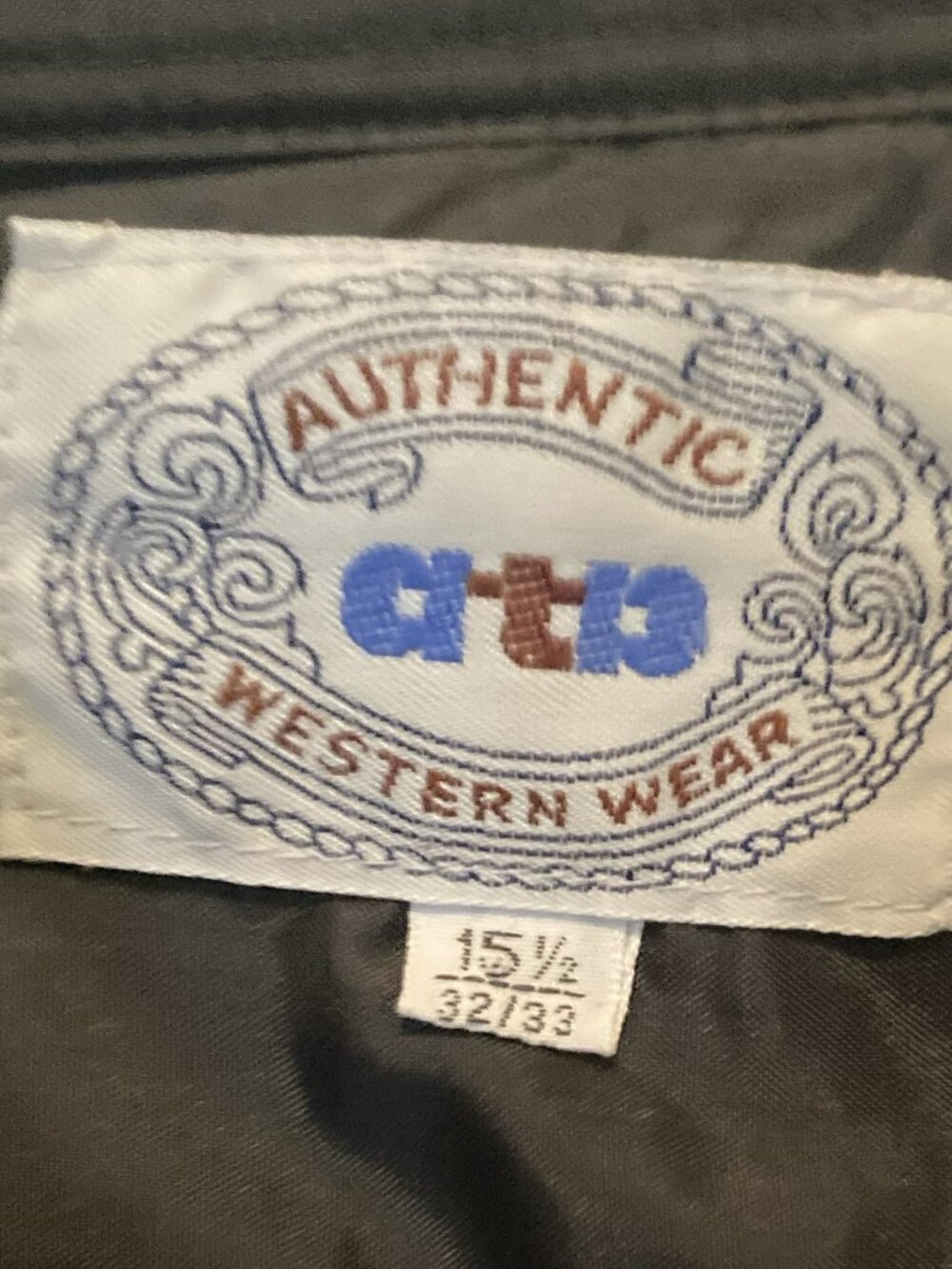Vintage ATB Authentic Western Wear Size 15 1/12- 32/33 Plaid - Picture 3 of 7